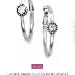 Brighton Twinkle Medium Hoop Post Earrings